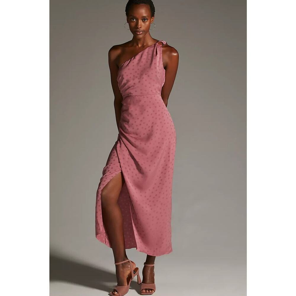 Favorite Daughter Pink One-Shoulder Midi Dress